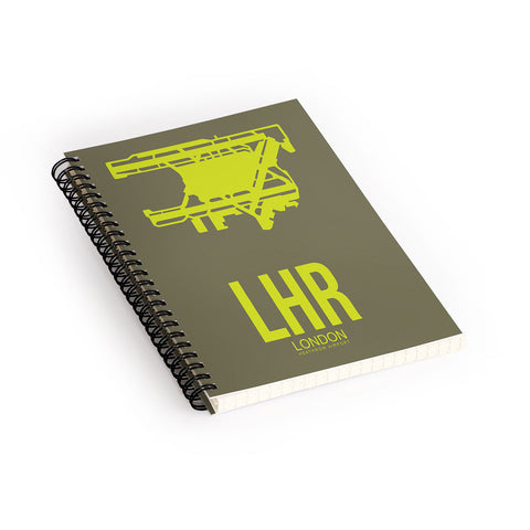 Naxart LHR London Poster 3 Spiral Notebook