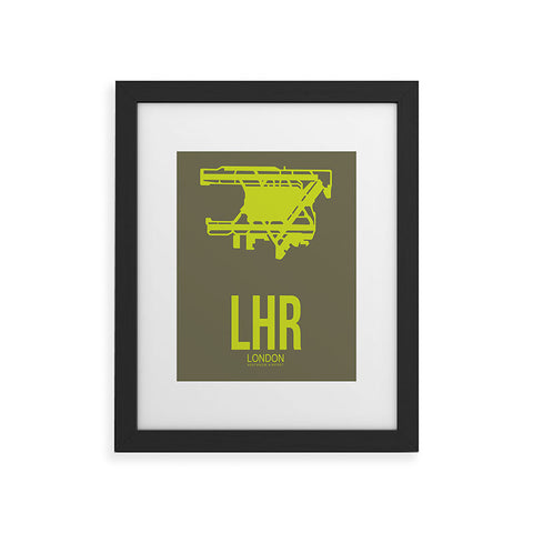 Naxart LHR London Poster 3 Framed Art Print