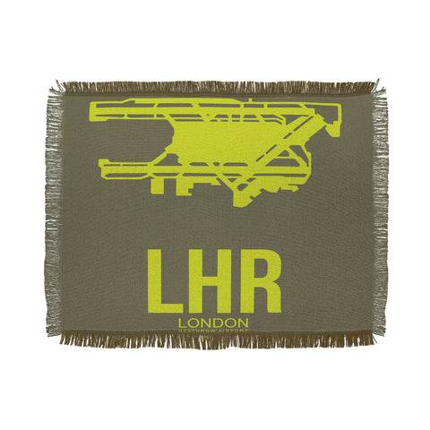 Naxart LHR London Poster 3 Throw Blanket