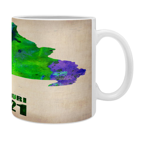 Naxart Missouri Watercolor Map Coffee Mug