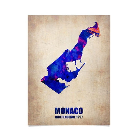 Naxart Monaco Watercolor Poster Poster