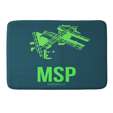 Naxart MSP Minneapolis Poster 2 Memory Foam Bath Mat