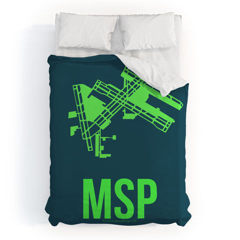 Naxart MSP Minneapolis Poster 2 Duvet Cover