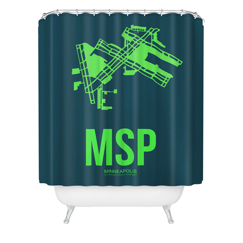 Naxart MSP Minneapolis Poster 2 Shower Curtain