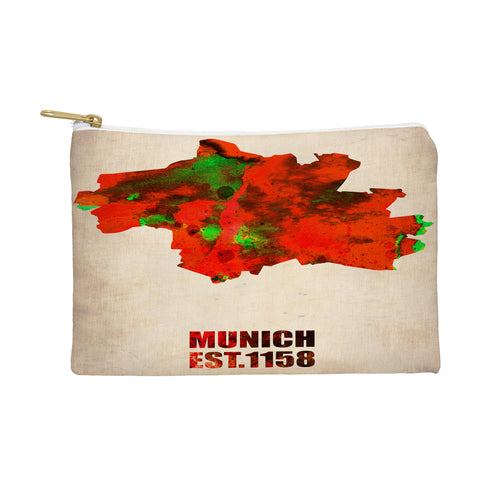 Naxart Munich Watercolor Map Pouch