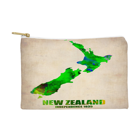 Naxart New Zealand Watercolor Map Pouch