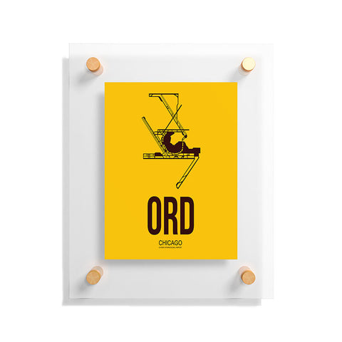 Naxart ORD Chicago Poster 1 Floating Acrylic Print
