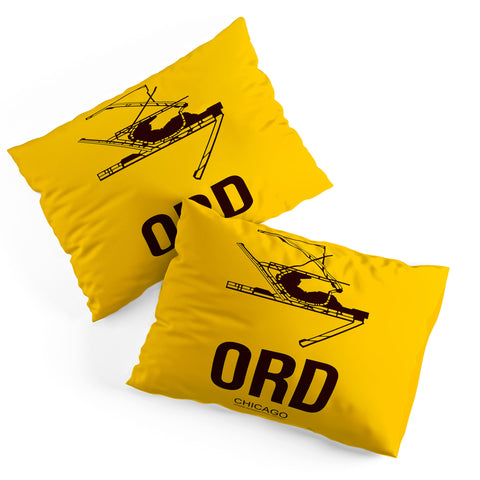 Naxart ORD Chicago Poster 1 Pillow Shams