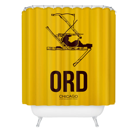 Naxart ORD Chicago Poster 1 Shower Curtain