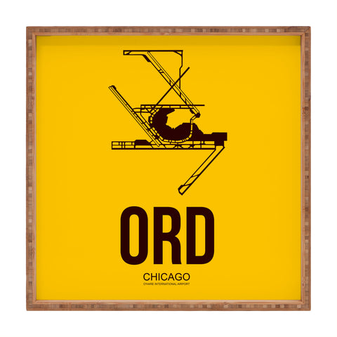 Naxart ORD Chicago Poster 1 Square Tray