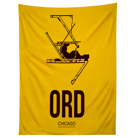 Naxart ORD Chicago Poster 1 Tapestry