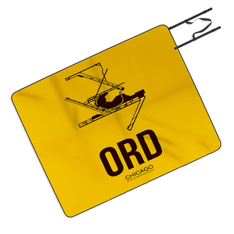 Naxart ORD Chicago Poster 1 Picnic Blanket