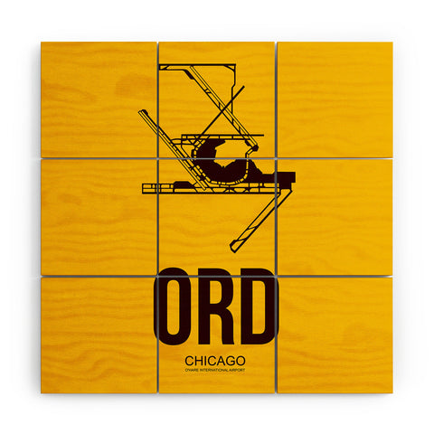 Naxart ORD Chicago Poster 1 Wood Wall Mural