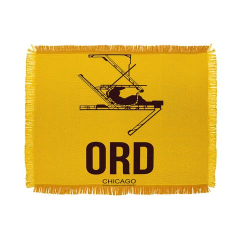 Naxart ORD Chicago Poster 1 Throw Blanket