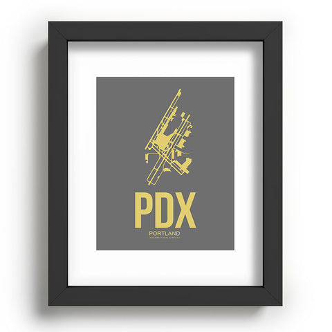 Naxart PDX Portland Poster Recessed Framing Rectangle