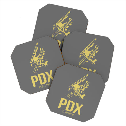 Naxart PDX Portland Poster Coaster Set