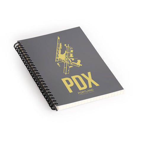 Naxart PDX Portland Poster Spiral Notebook
