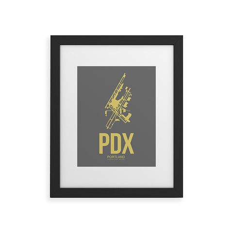 Naxart PDX Portland Poster Framed Art Print