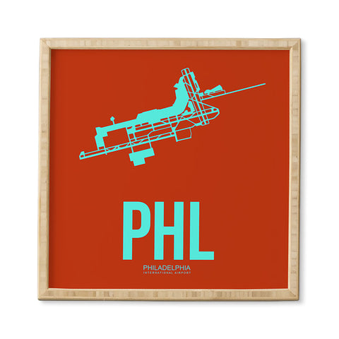 Naxart PHL Philadelphia Poster 2 Framed Wall Art