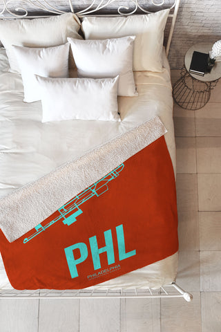 Naxart PHL Philadelphia Poster 2 Fleece Throw Blanket