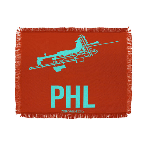 Naxart PHL Philadelphia Poster 2 Throw Blanket
