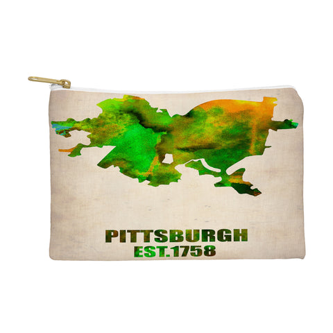 Naxart Pittsburgh Watercolor Map Pouch