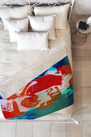 Naxart Porsche 917 Racing 1 Fleece Throw Blanket