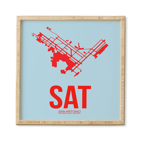 Naxart SAT San Antonio Poster Framed Wall Art