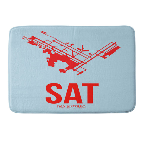 Naxart SAT San Antonio Poster Memory Foam Bath Mat