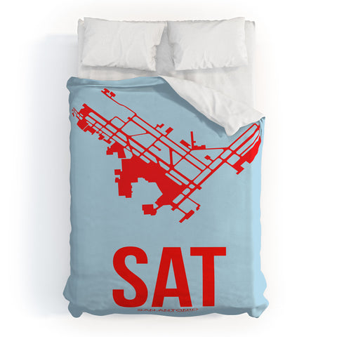Naxart SAT San Antonio Poster Duvet Cover