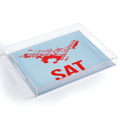 Naxart SAT San Antonio Poster Acrylic Tray