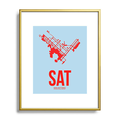 Naxart SAT San Antonio Poster Metal Framed Art Print