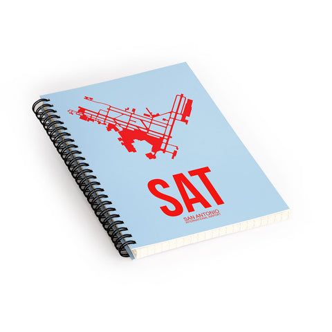 Naxart SAT San Antonio Poster Spiral Notebook