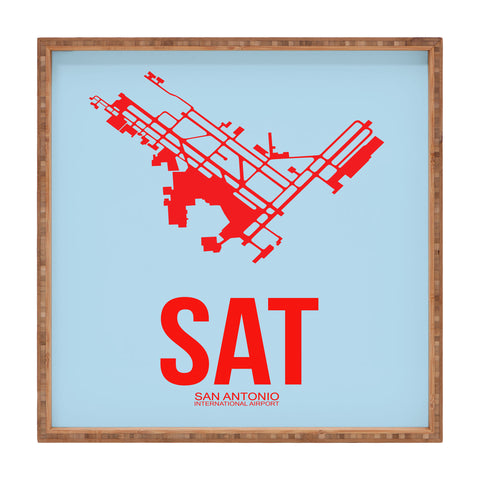 Naxart SAT San Antonio Poster Square Tray
