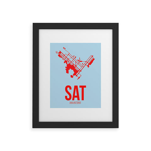 Naxart SAT San Antonio Poster Framed Art Print