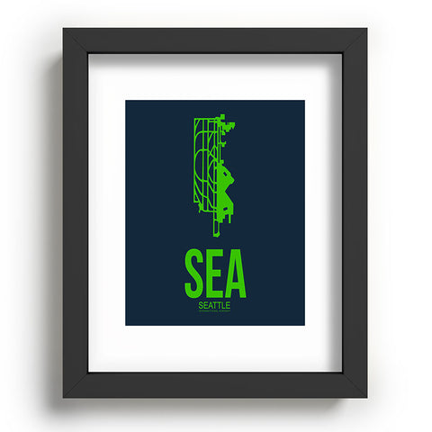 Naxart SEA Seattle Poster 2 Recessed Framing Rectangle