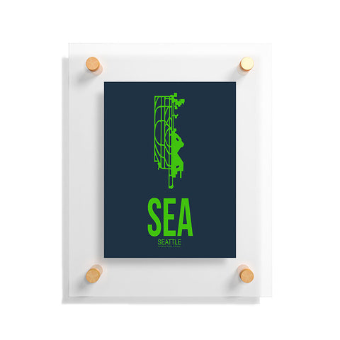 Naxart SEA Seattle Poster 2 Floating Acrylic Print