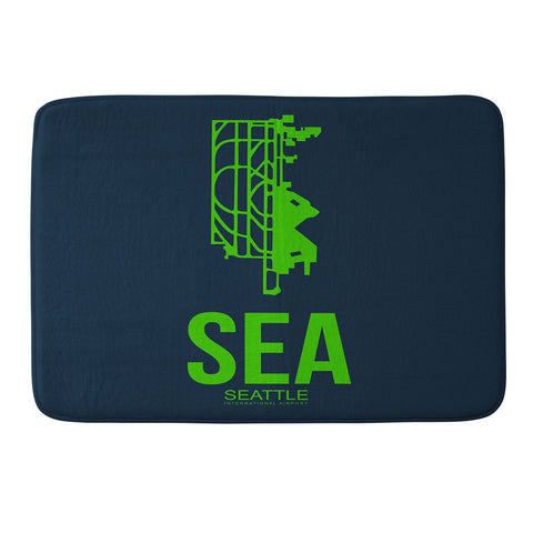 Naxart SEA Seattle Poster 2 Memory Foam Bath Mat