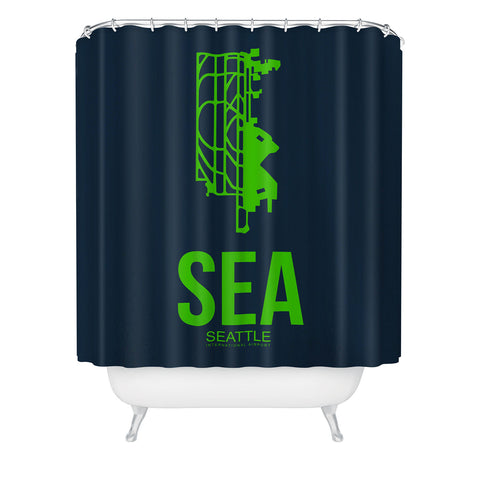 Naxart SEA Seattle Poster 2 Shower Curtain
