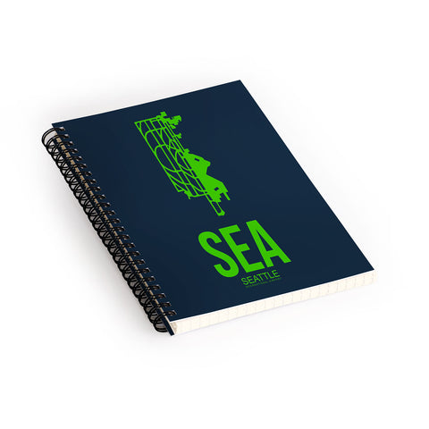 Naxart SEA Seattle Poster 2 Spiral Notebook