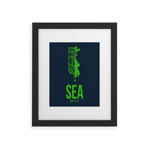 Naxart SEA Seattle Poster 2 Framed Art Print