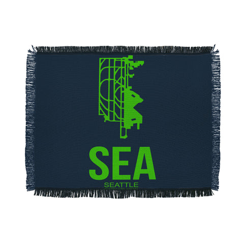 Naxart SEA Seattle Poster 2 Throw Blanket