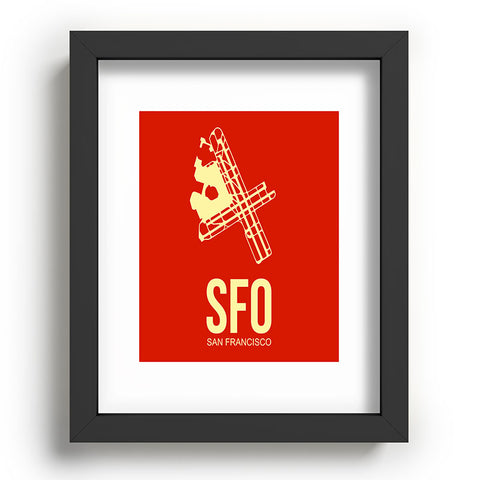 Naxart SFO San Francisco Poster 2 Recessed Framing Rectangle
