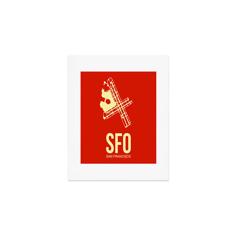 Naxart SFO San Francisco Poster 2 Art Print