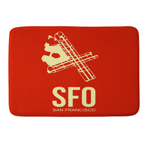 Naxart SFO San Francisco Poster 2 Memory Foam Bath Mat