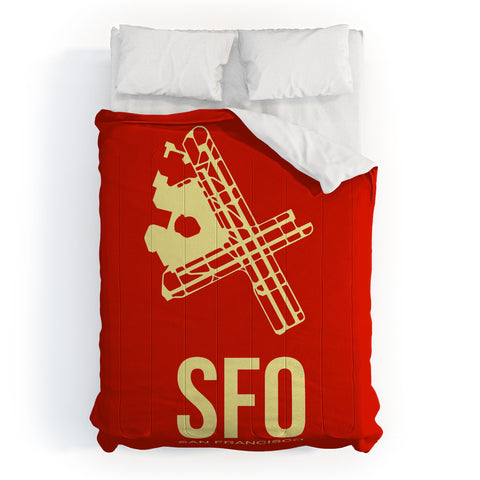 Naxart SFO San Francisco Poster 2 Comforter