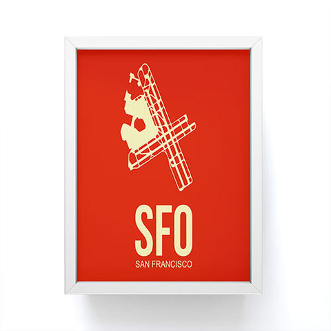 Naxart SFO San Francisco Poster 2 Framed Mini Art Print