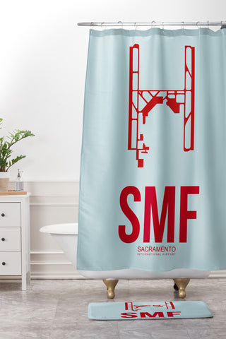 Naxart SMF Sacramento Poster Shower Curtain And Mat