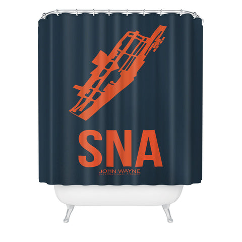 Naxart SNA Orange County Poster Shower Curtain