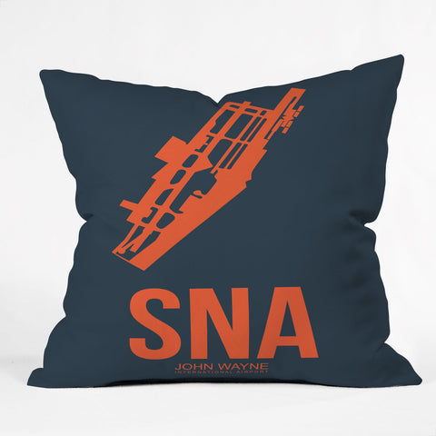 Naxart SNA Orange County Poster Outdoor Throw Pillow